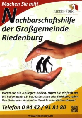 Plakat der Nachbarschaftshilfe Riedenburg