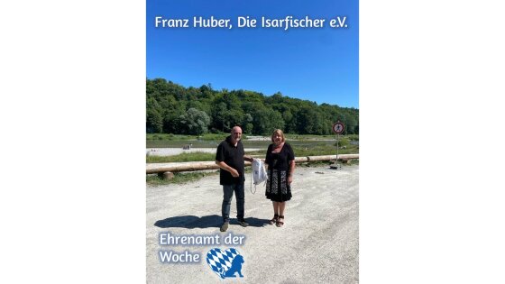 Franz Huber von Die Isarfischer e.V. und Eva Gottstein