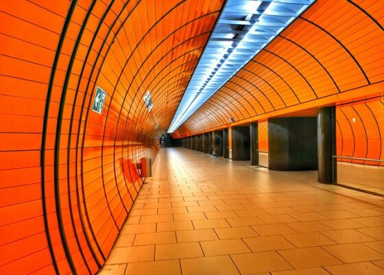 U-Bahn-Station in München menschenleer